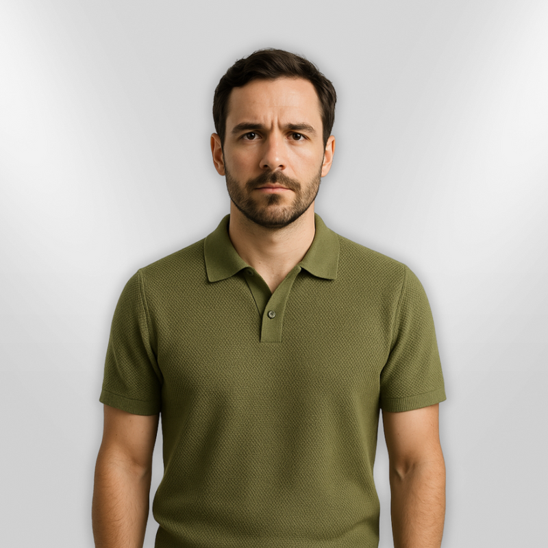 Herr Polo T-shirt Modern Passform Mjuk Jersey 1