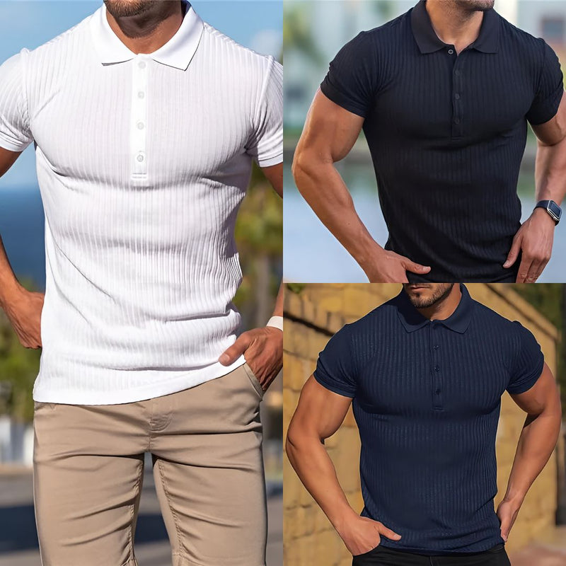 Herr Polo T-shirt Ribbad Chiffon 0