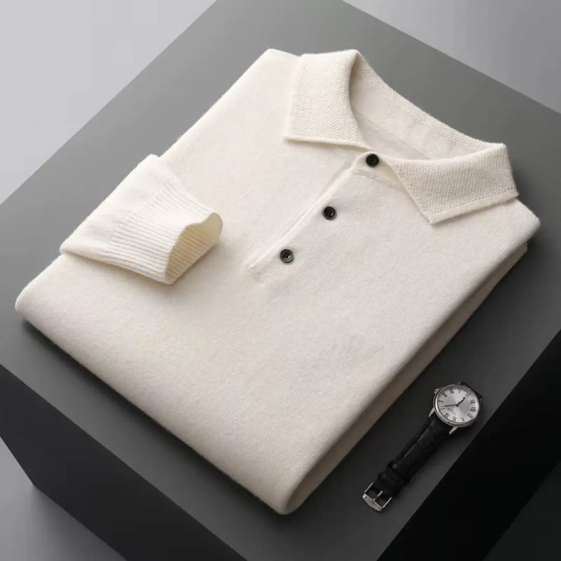 Herr Polo Tröja i Premium Material 5