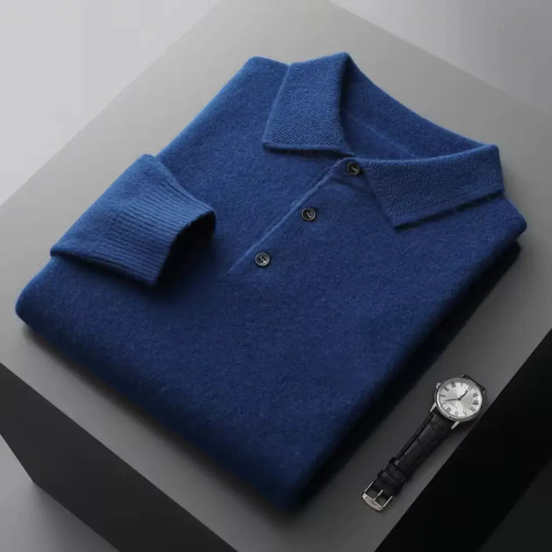 Herr Polo Tröja i Premium Material 7