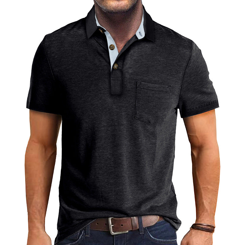 Herr Polohemd Klassisk Stil Modern Textil 0