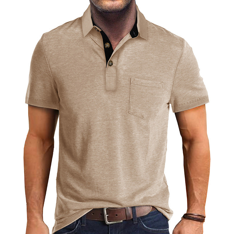 Herr Polohemd Klassisk Stil Modern Textil 11