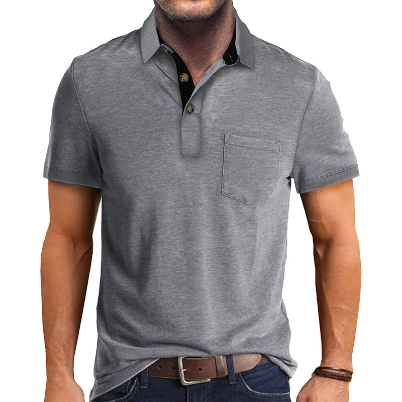 Herr Polohemd Klassisk Stil Modern Textil 2