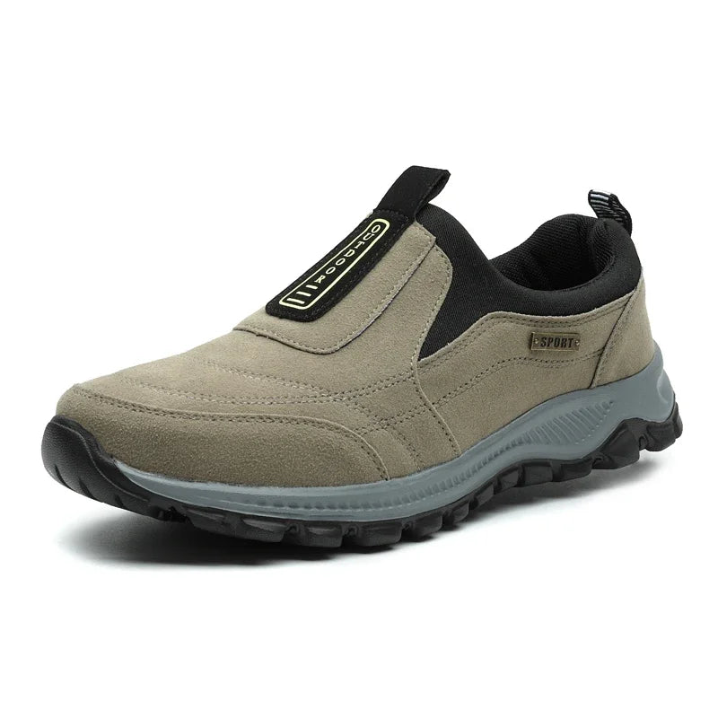 Herr Sneakers Slip-On Suede Läder För Utomhusvandring 6