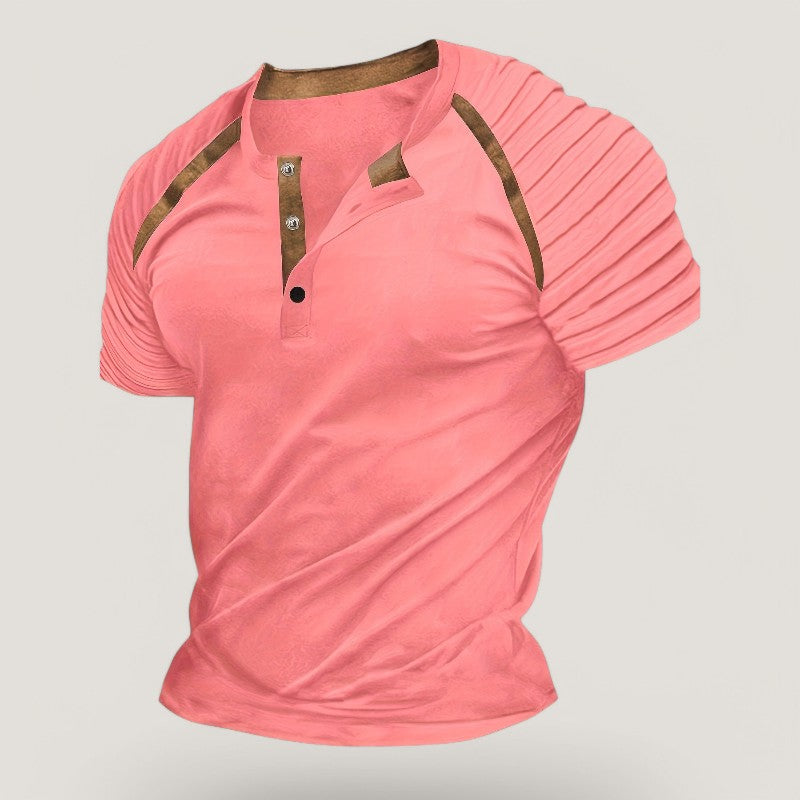 Herr T-Shirt Casual Randig Polyester 3