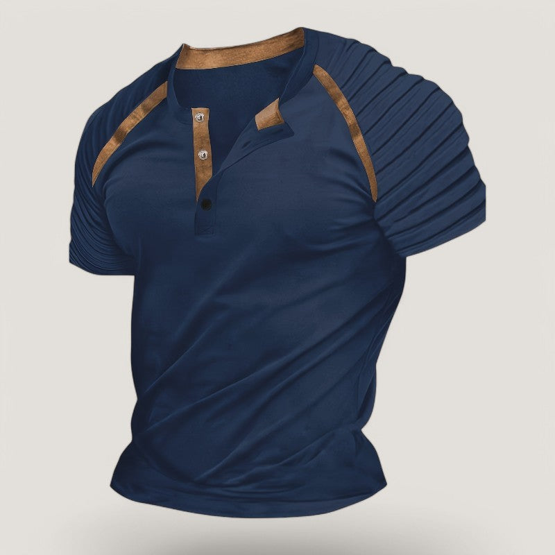 Herr T-Shirt Casual Randig Polyester 4