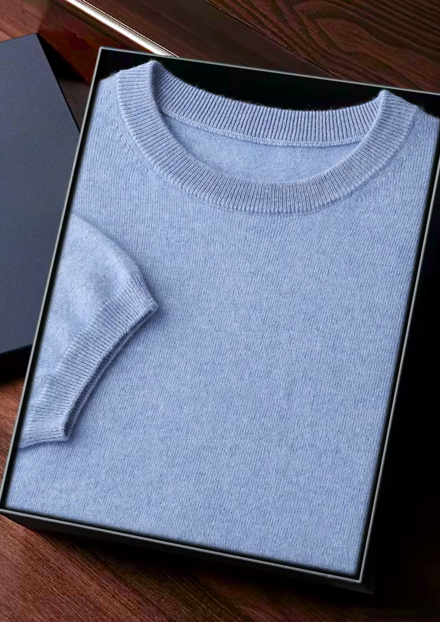 Herr T-Shirt Rund Halsringning Klassisk Stil Kvalitets T-Shirt 11