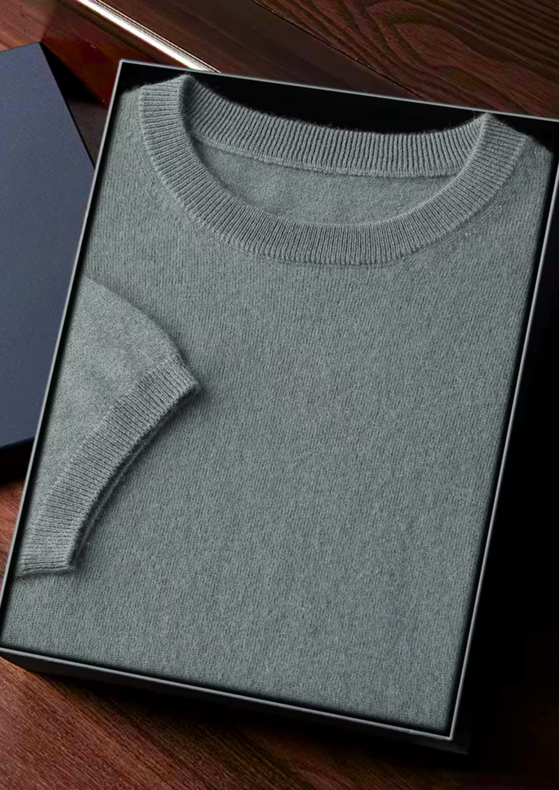 Herr T-Shirt Rund Halsringning Klassisk Stil Kvalitets T-Shirt 14