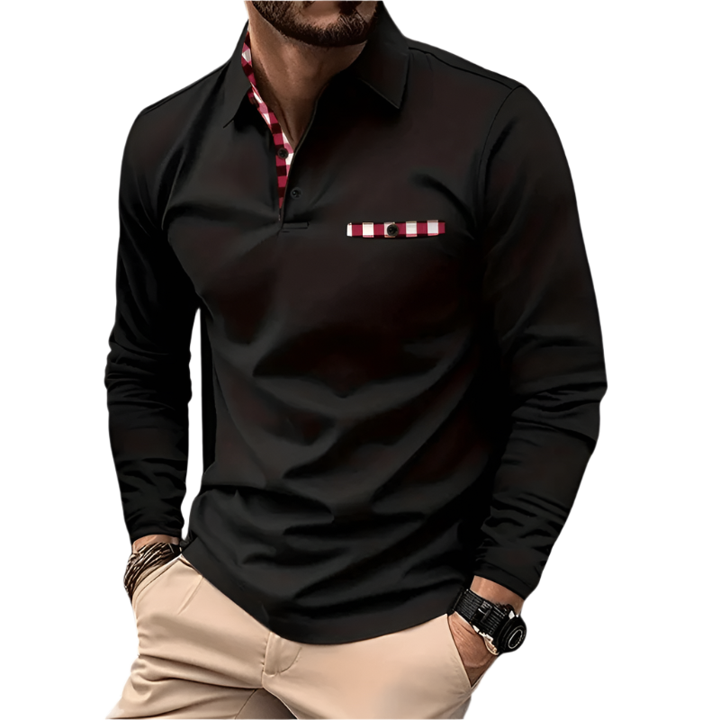 Herr T-shirt Långa Ärmar Stilren Polyester 0