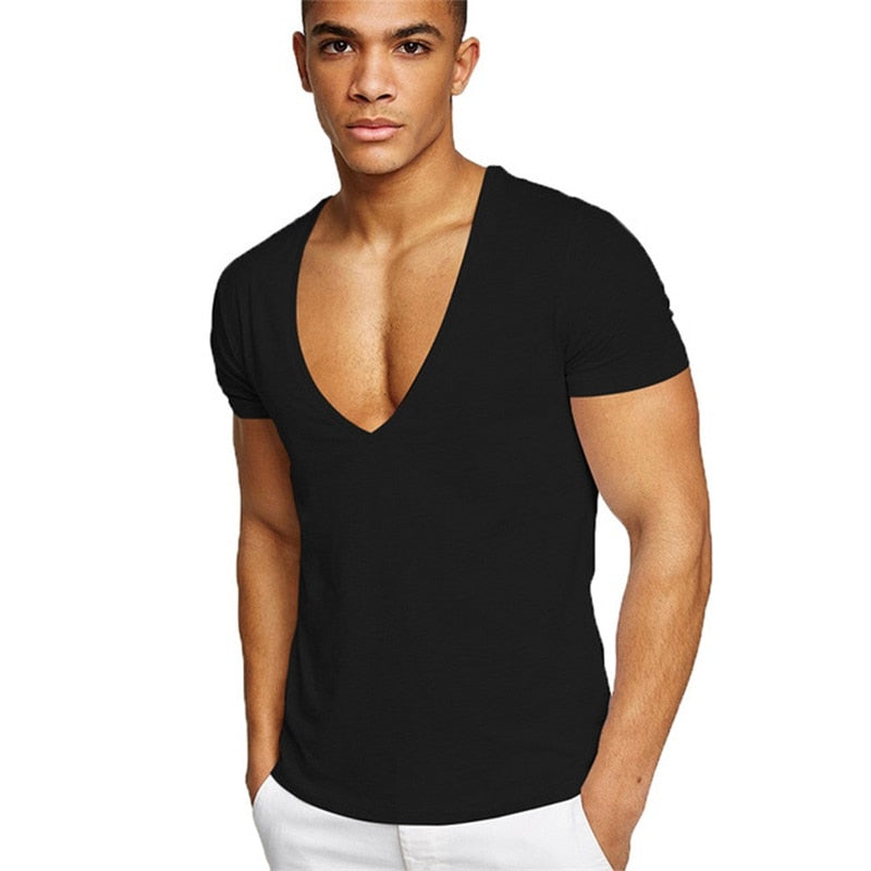 Herr T-shirt med V-ringning Casual 0