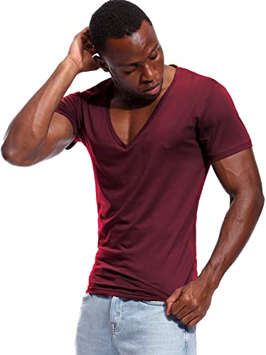 Herr T-shirt med V-ringning Casual 5