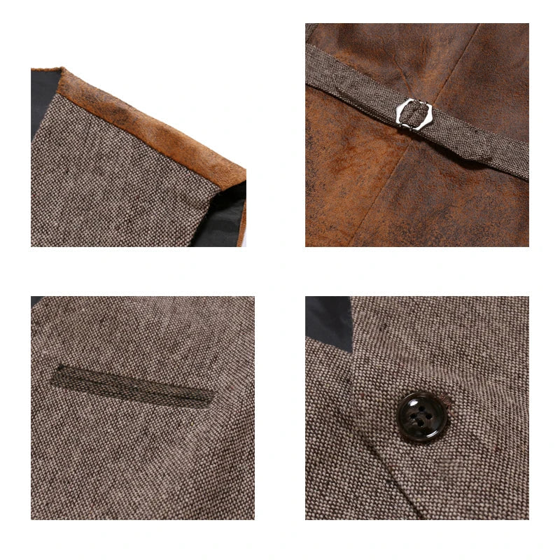 Herr Vintage V-ringad Väst Reversibel 3