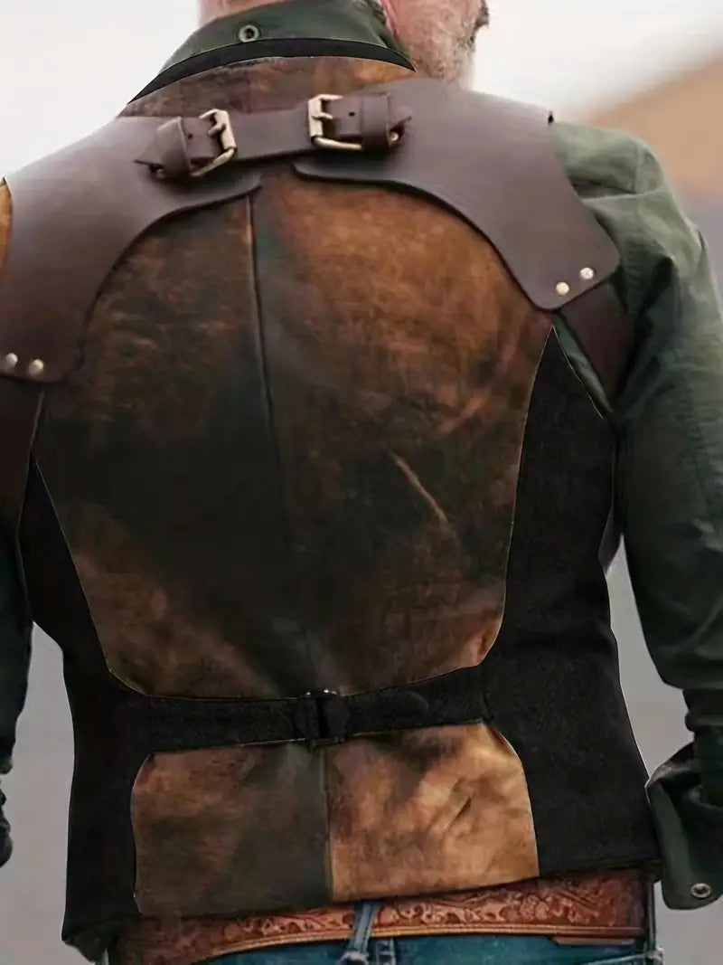 Herr Vintage V-ringad Väst Reversibel 5