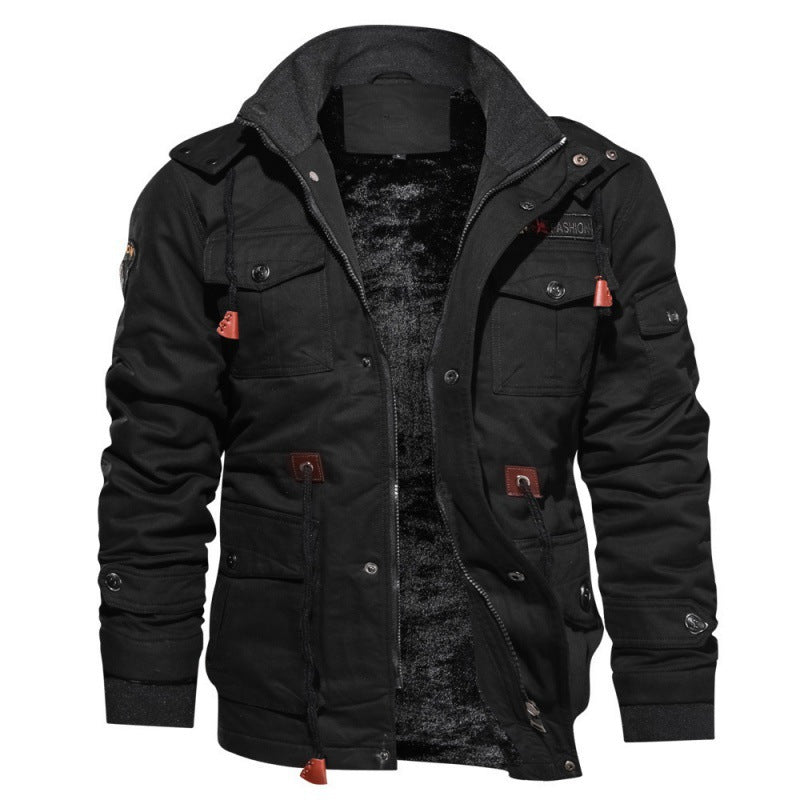Herr Vinterjacka Fleecefodrad Modern Design med Sidofickor 0