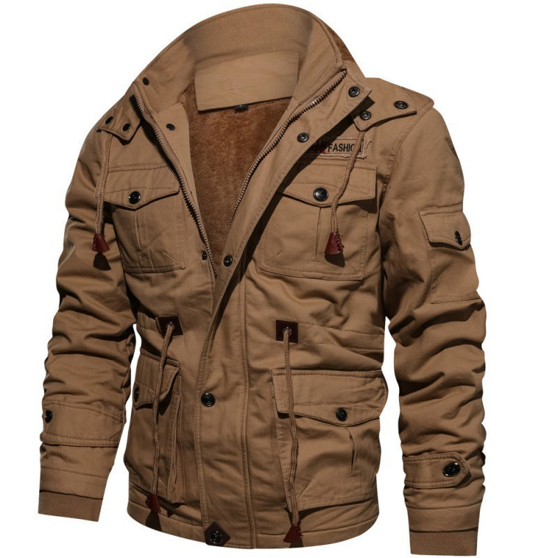 Herr Vinterjacka Fleecefodrad Modern Design med Sidofickor 2