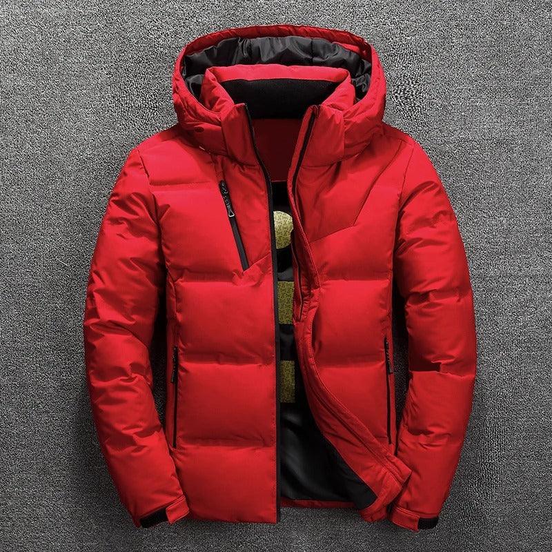 Herrar Lång Dunjacka Modern Puffer Vinter 2
