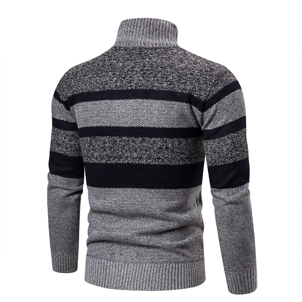 Herrar Striped Slim Fit Stickad Cardigan 3