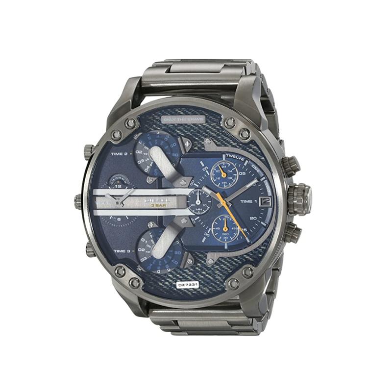 Herrarnas Chronograph Klocka i Rostfritt Stål 9