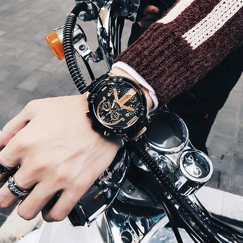 Herrarnas Kronograf Klocka Med Rostfritt Stål 8