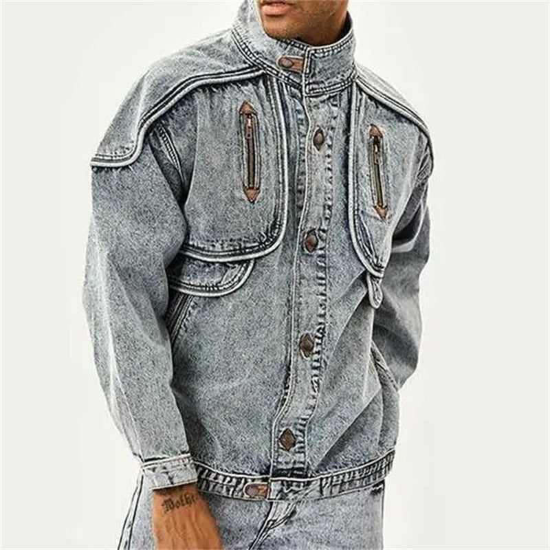 Herrarnas Vintage Denimjacka 3