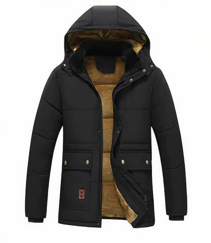 Herrarnas Vinterparka Avtagbar Huva Isolerad Modern Design 2