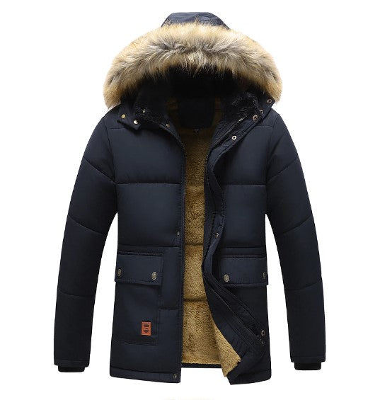 Herrarnas Vinterparka Avtagbar Huva Isolerad Modern Design 3