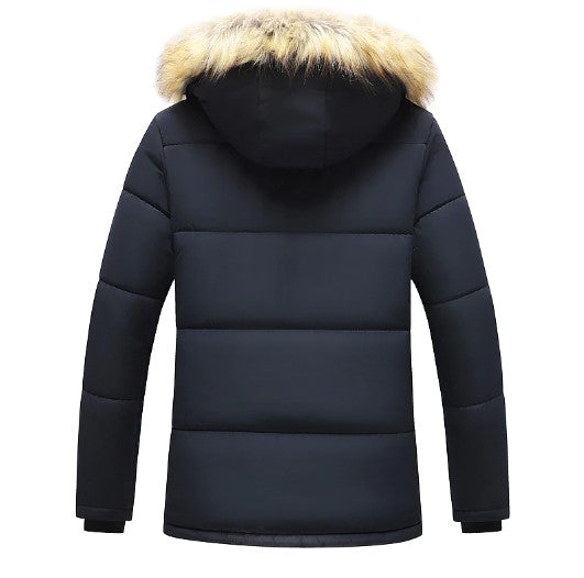 Herrarnas Vinterparka Avtagbar Huva Isolerad Modern Design 6
