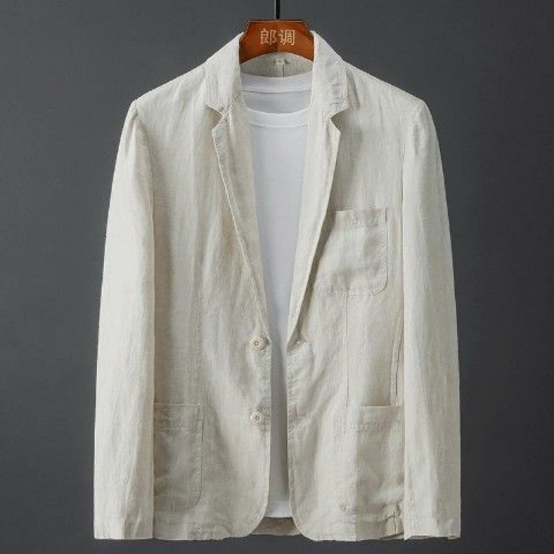Herrblazer Linne Smal Passform 0