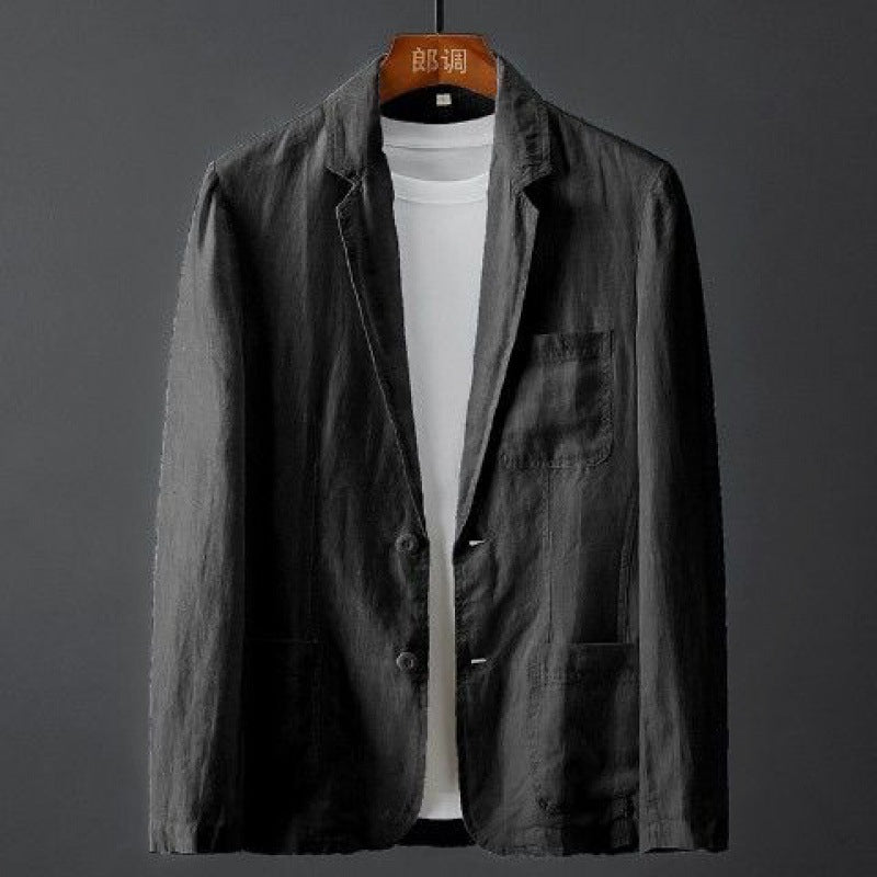 Herrblazer Linne Smal Passform 4