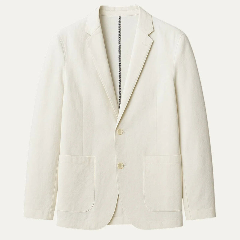 Herrblazer i Linne Modern Skräddarsydd Stil 0