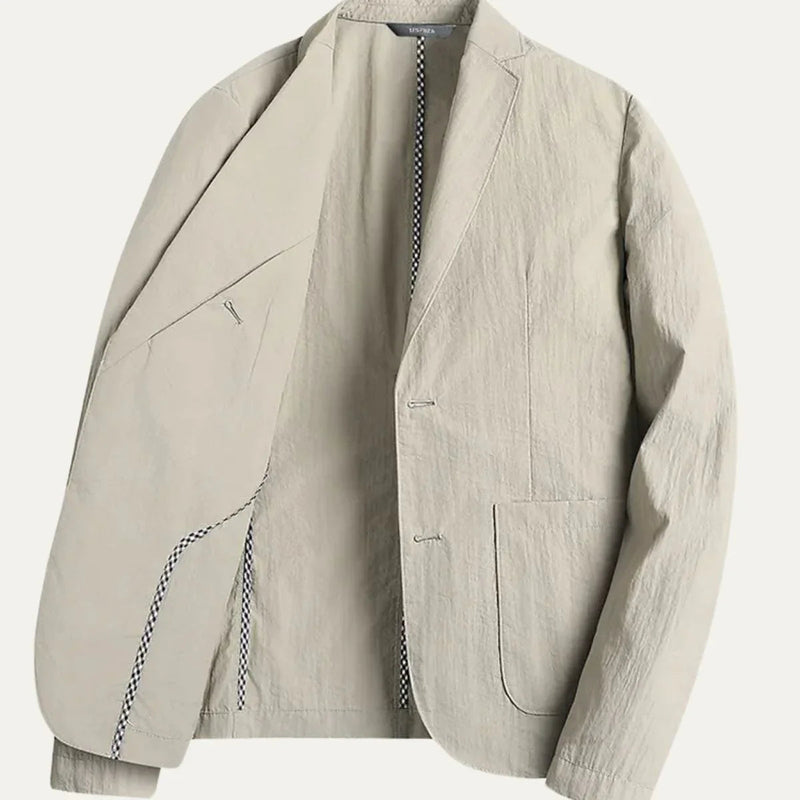 Herrblazer i Linne Modern Skräddarsydd Stil 4