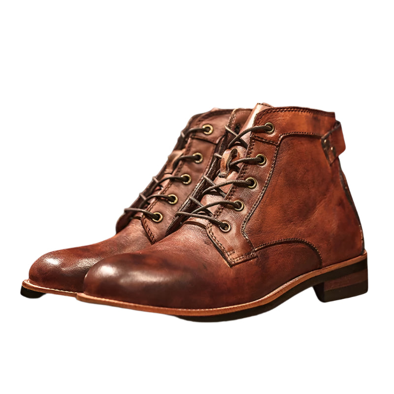 Herrboots Hög Modell Läder Robust Design 0