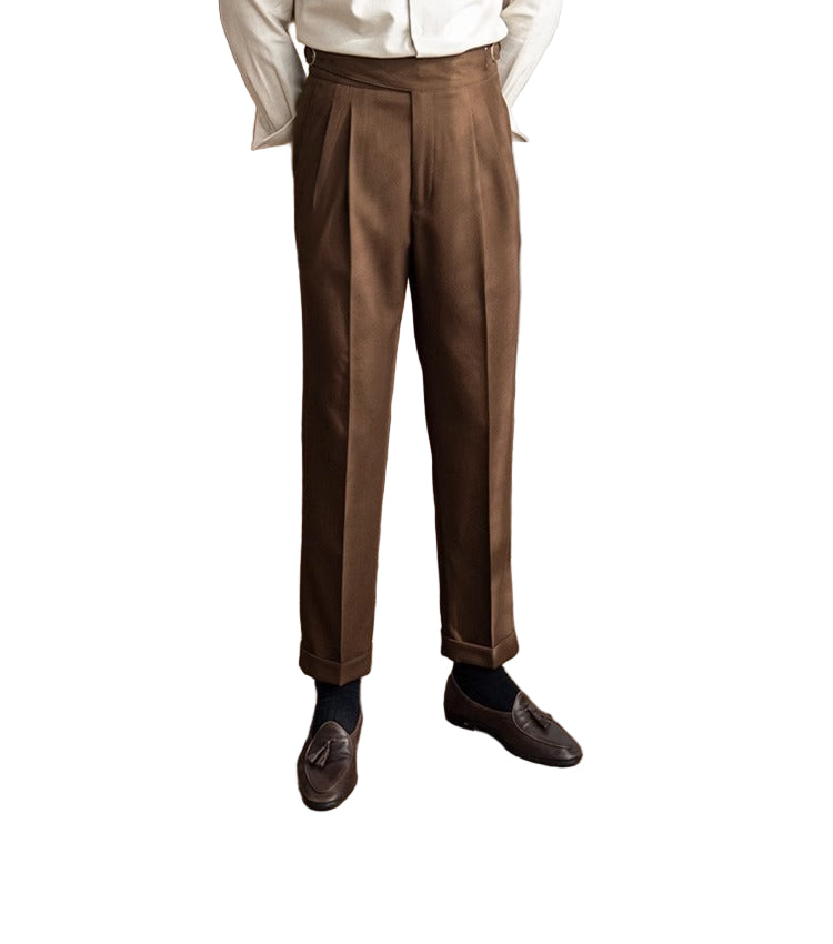 Herrbyxor Raka Ben Linne För Formella Tillfällen 0