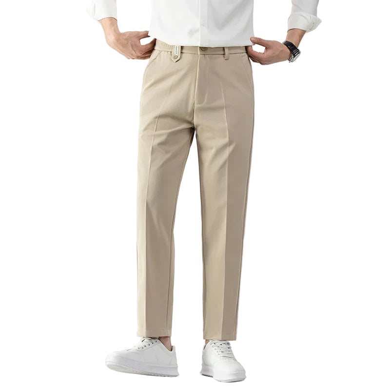 Herrbyxor Slim Fit Lättviktig Bomullsblandning Skräddarsydd Klipp 0