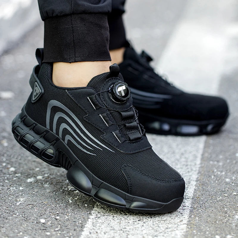 Herrens Arbetsskor Sportig Design med Rotary Knapp 4