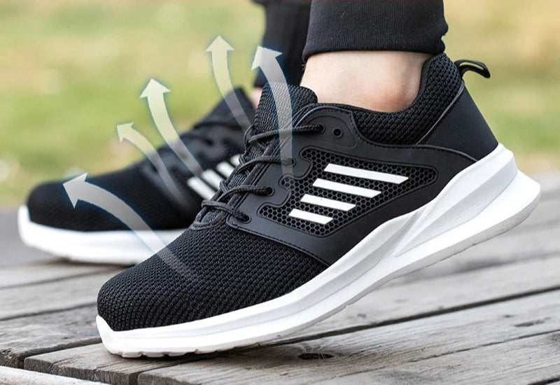 Herrens Arbetsskor med Stålhätta och Halkskyddande Design 3