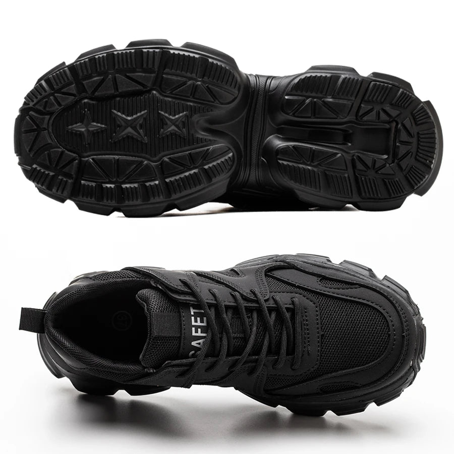 Herrens Arbetsskor med Stålhätta och Punkteringsskydd, Modern och Robust Design 2