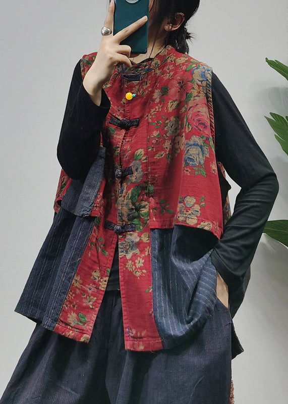 Herrens Ärmlösa Väst Patchworkdesign Stilig 1