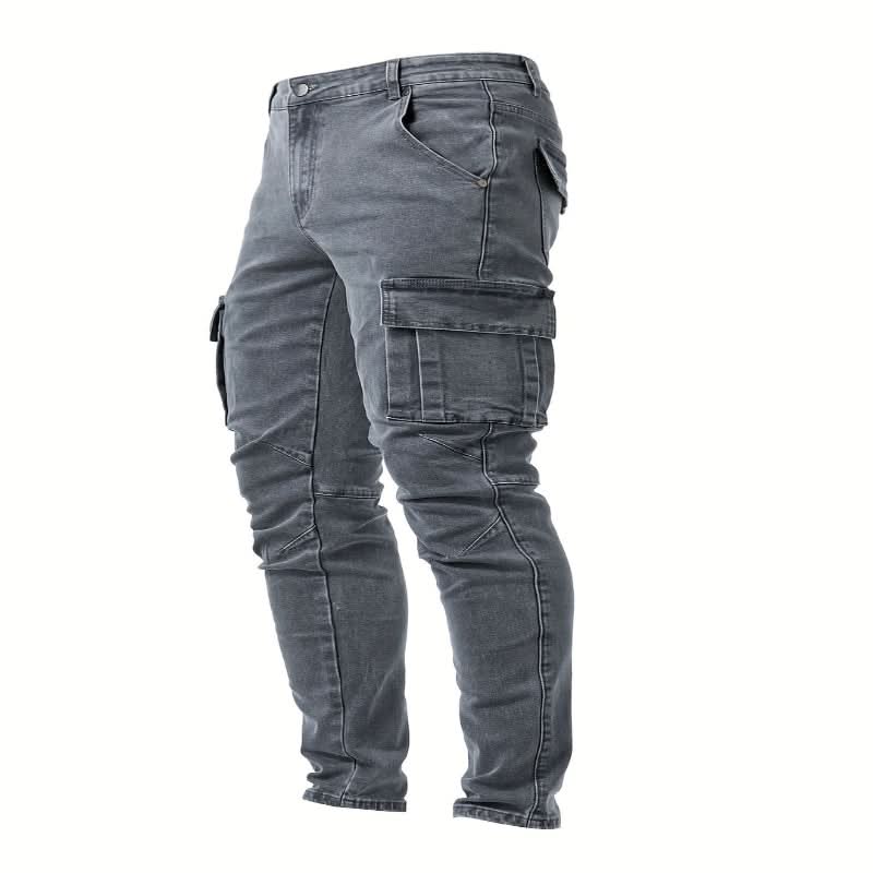 Herrens Cargojeans Slim Fit Med Flera Fickor 5