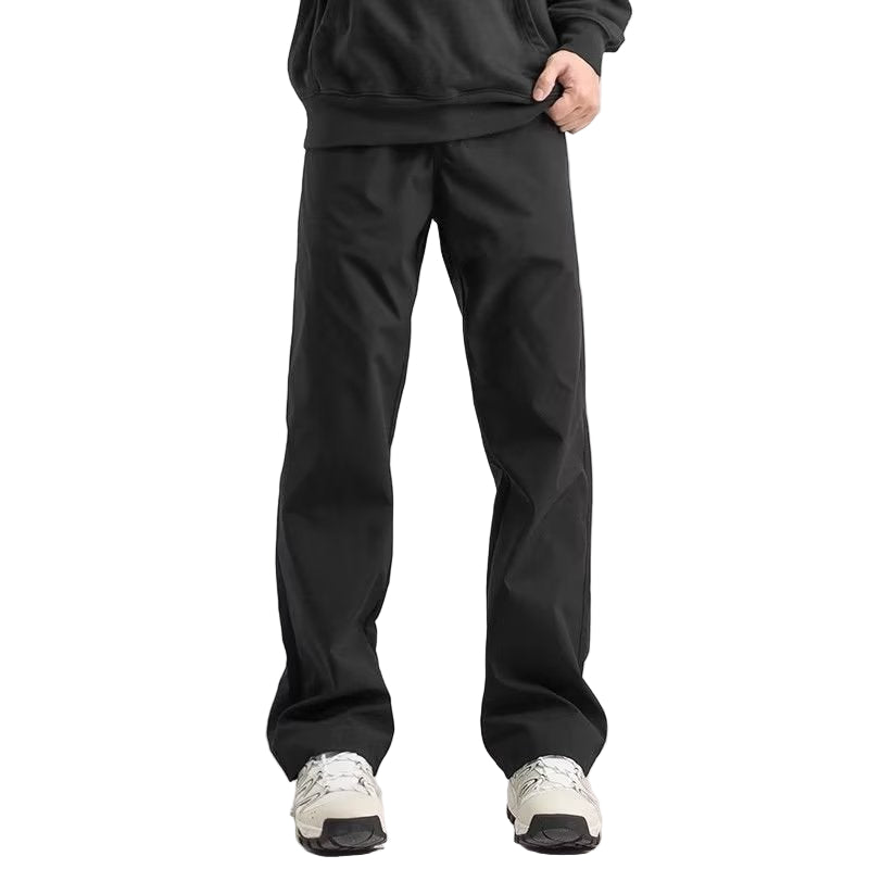 Herrens Casual Byxor Avslappnad Passform Raka Ben Lätt Material 0