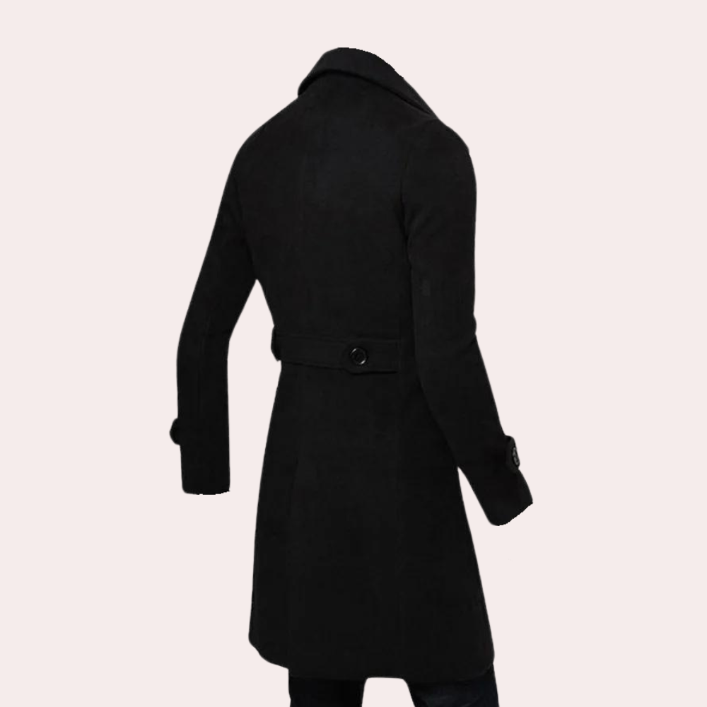 Herrens Dubbelknäppt Trenchcoat 1