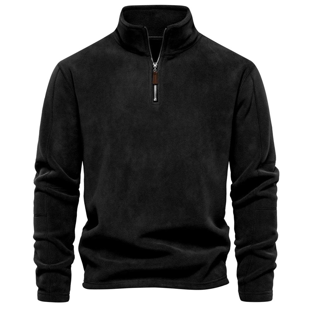 Herrens Fleece Pullover Jacka Casual 0