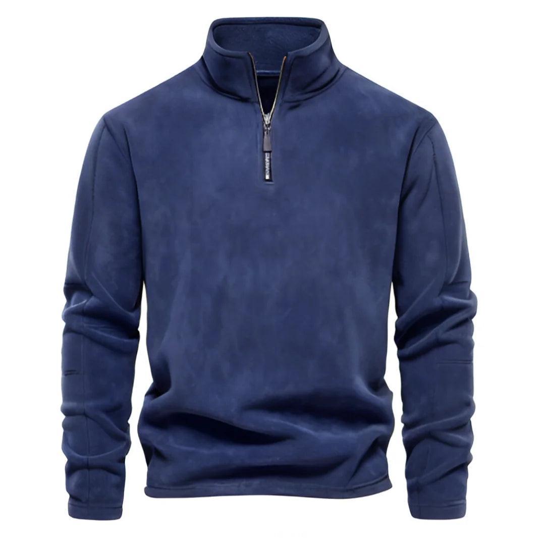 Herrens Fleece Pullover Jacka Casual 10