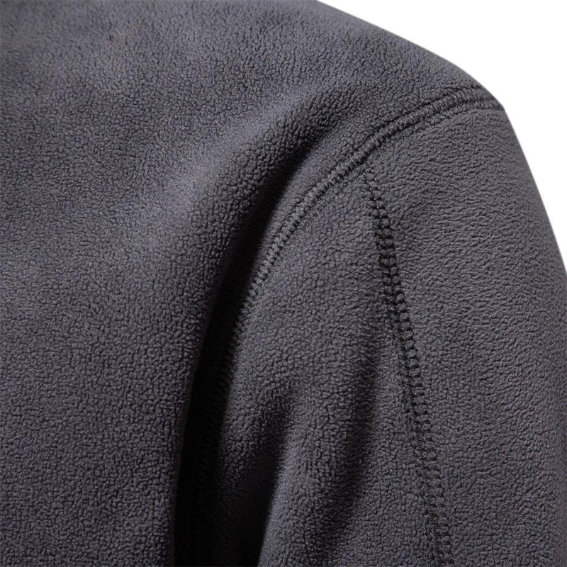 Herrens Fleece Pullover Jacka Casual 4