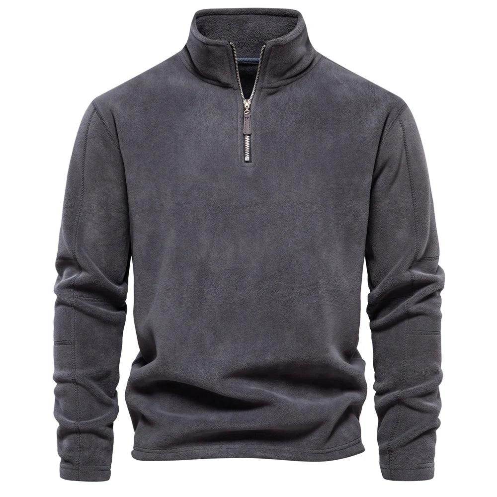 Herrens Fleece Pullover Jacka Casual 8