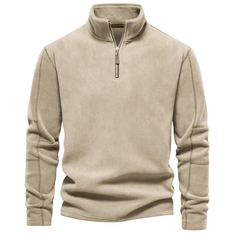 Herrens Fleece Pullover Jacka Casual 9