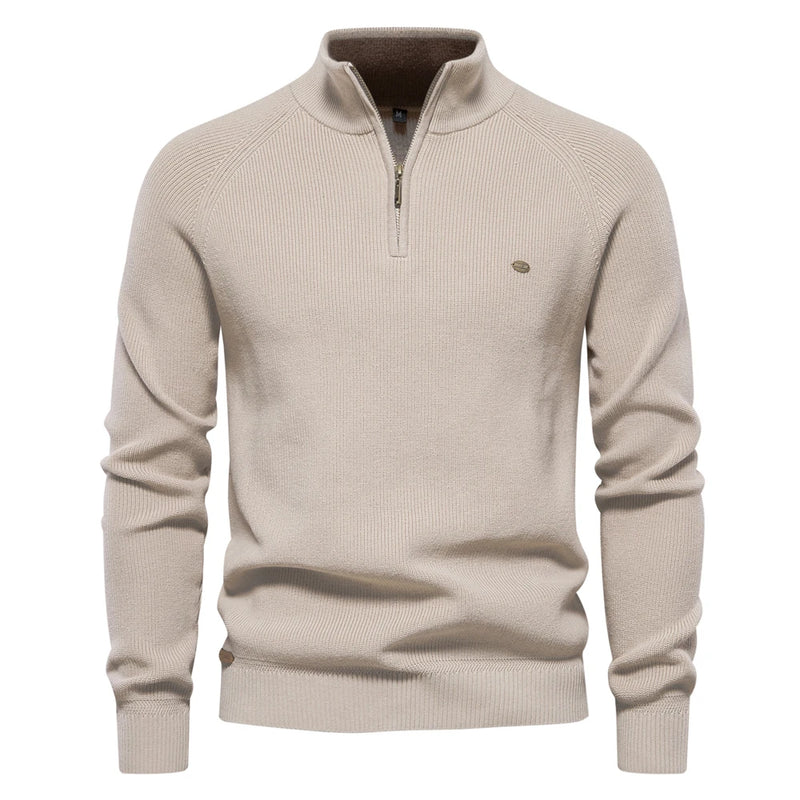 Herrens Huvtröja Dragkedja Mjuk Bomull Casual Stil 6