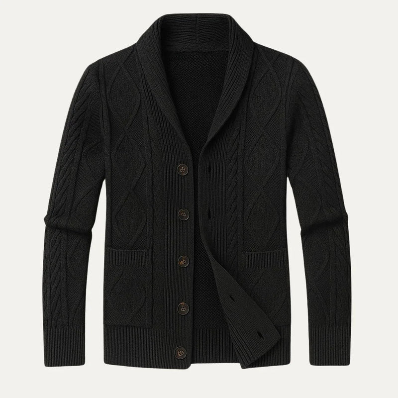 Herrens Kashmir Cardigan Avslappnad Stil 3