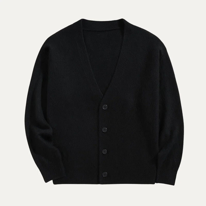 Herrens Kashmirtröja Knappad Klassisk Cardigan 4