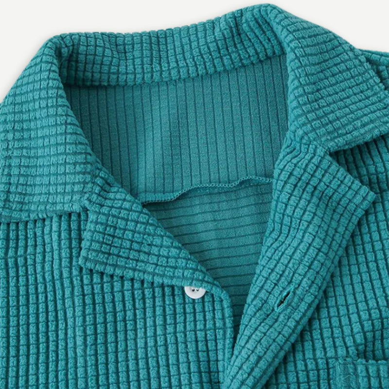 Herrens Knitted Waffle Skjorta 3